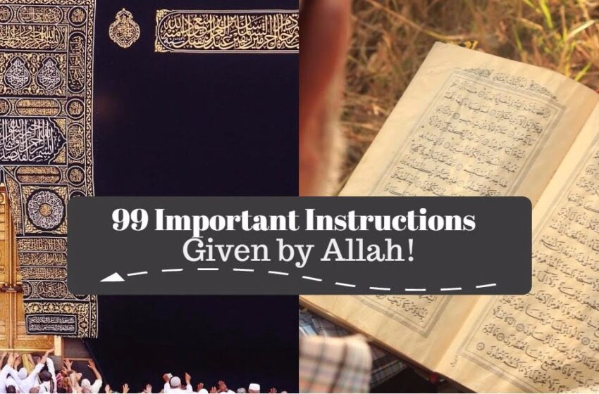  99 Important Instructions That Allah Has Given Through The Holy Quran