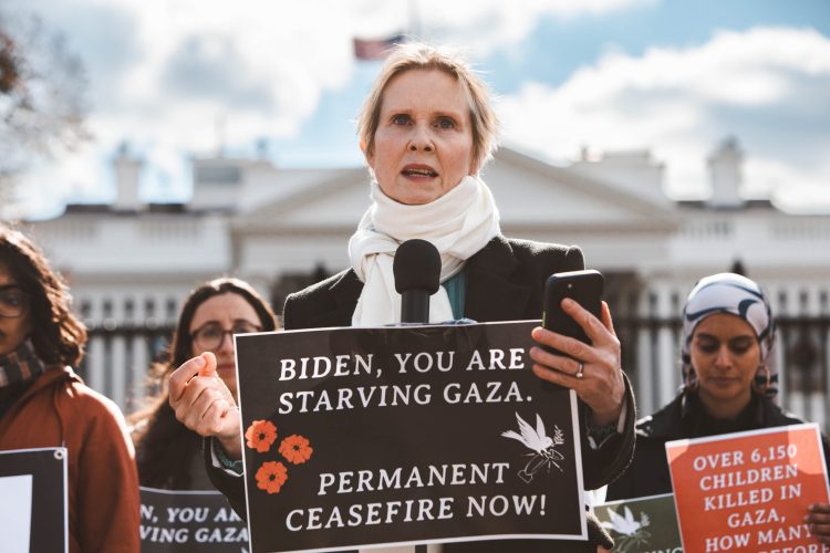  Cynthia Nixon and Activists Launch Hunger Strike for Gaza Ceasefire