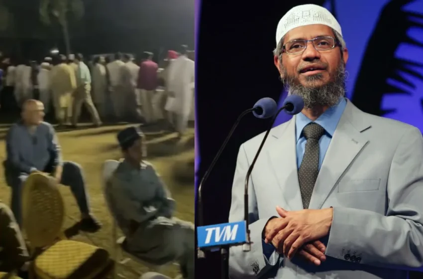  Zakir Naik’s Speech Disrupted as Attendees Rush for Food