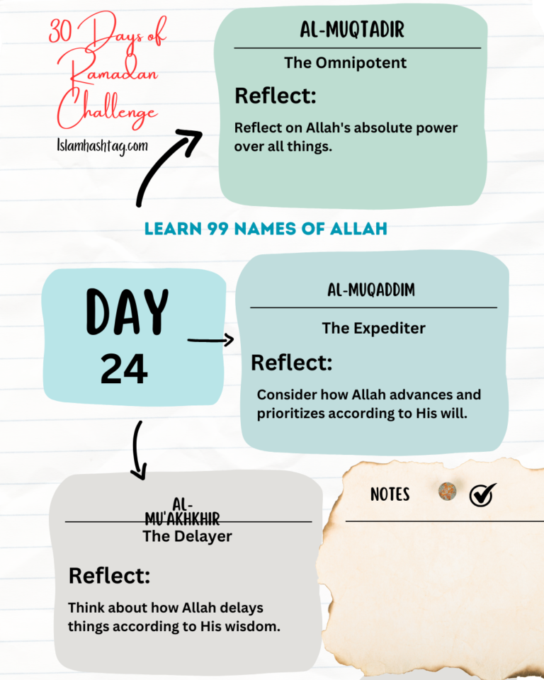 Day 24 – Reflecting On Allah’s Names: Al-Muqaddim, Al-Mu’akhkhir, Al-Awwal