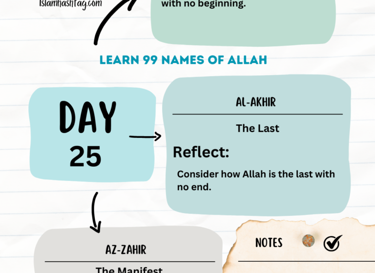 Day 25 – Reflecting On Allah’s Names: Al-Awwal, Al-Akhir, Az-Zahir