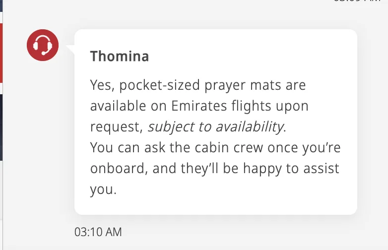  Emirates Introduces Pocket Prayer Mats for Passengers