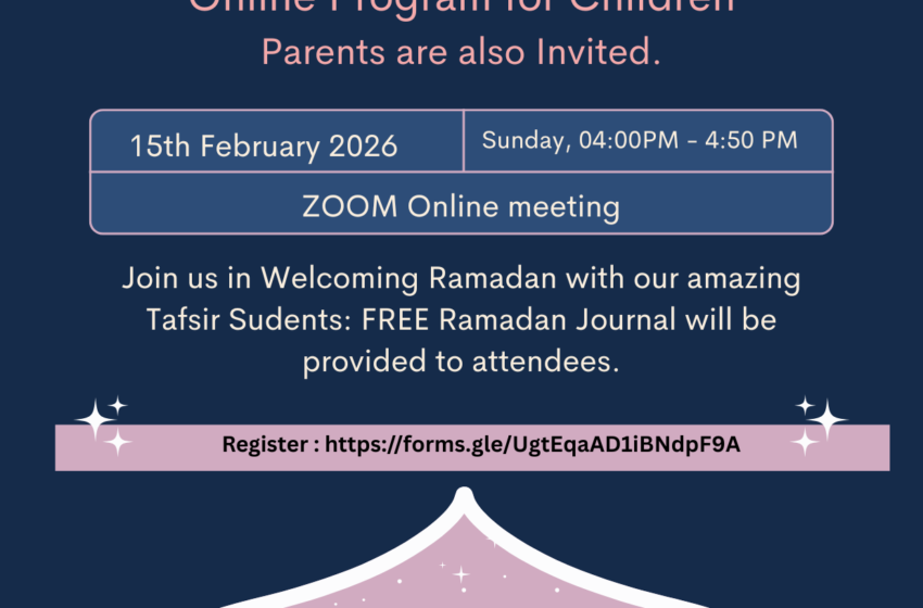  Welcoming Ramadan For Kids 2026 Webinar With FREE Ramadan Journal.
