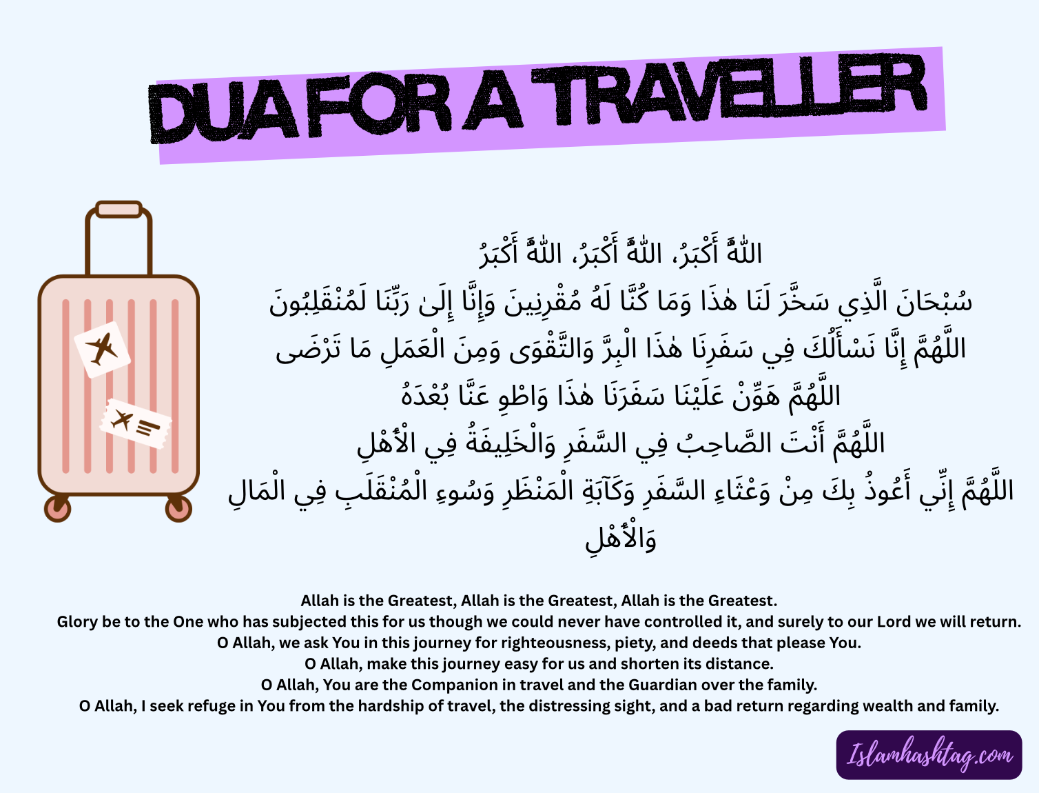 Dua For A Traveller-Authentic Supplications On A Journey