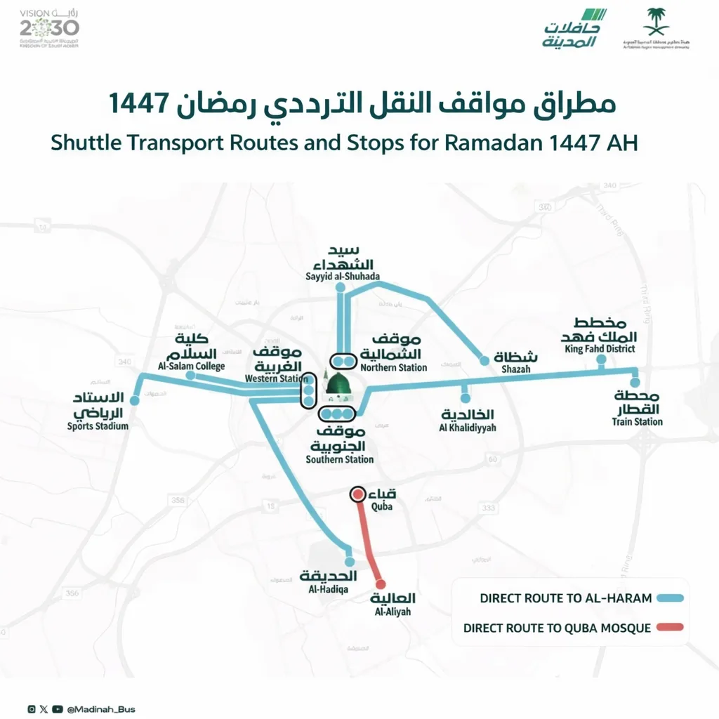Madinah Buses Launches Free Shuttle Service for Ramadan 2026