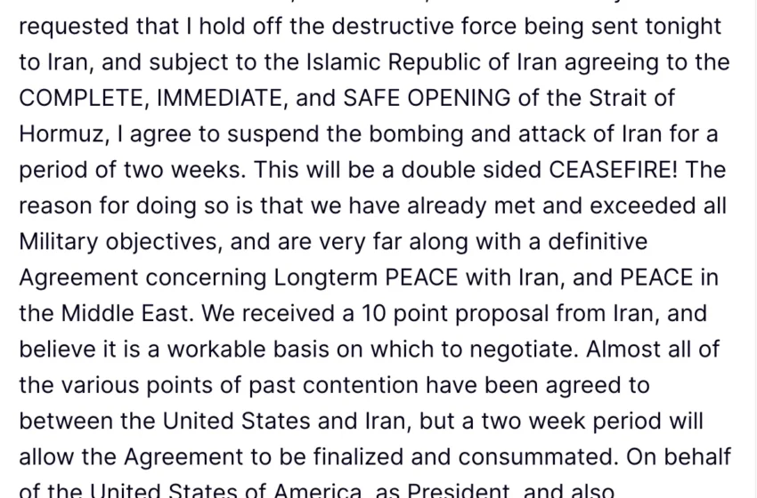  Pakistan Helps US and Iran Agree to Ceasefire and Reopen Strait of Hormuz