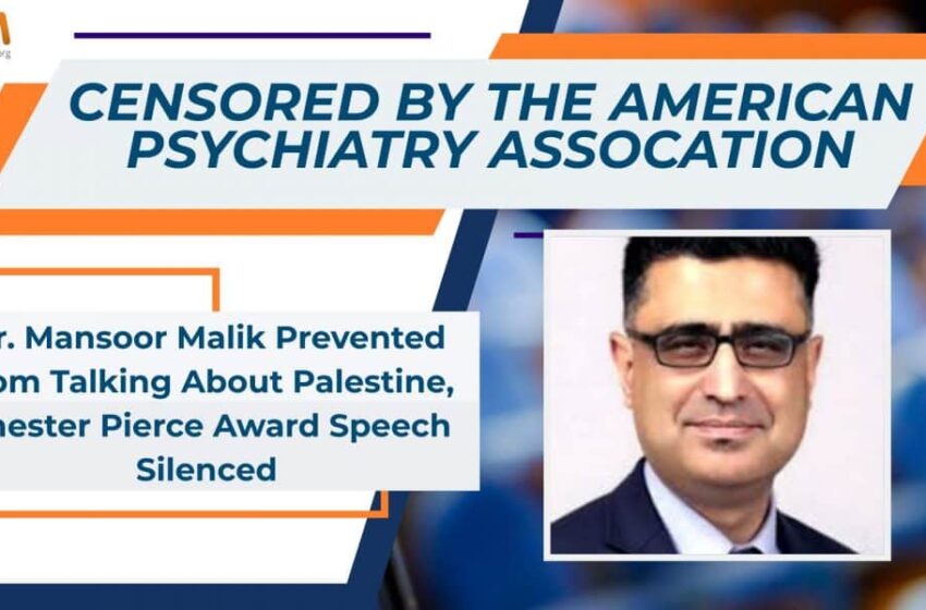  The APA Gave Him A Human Rights Award. Then They Cut His Microphone For Talking About Gaza.